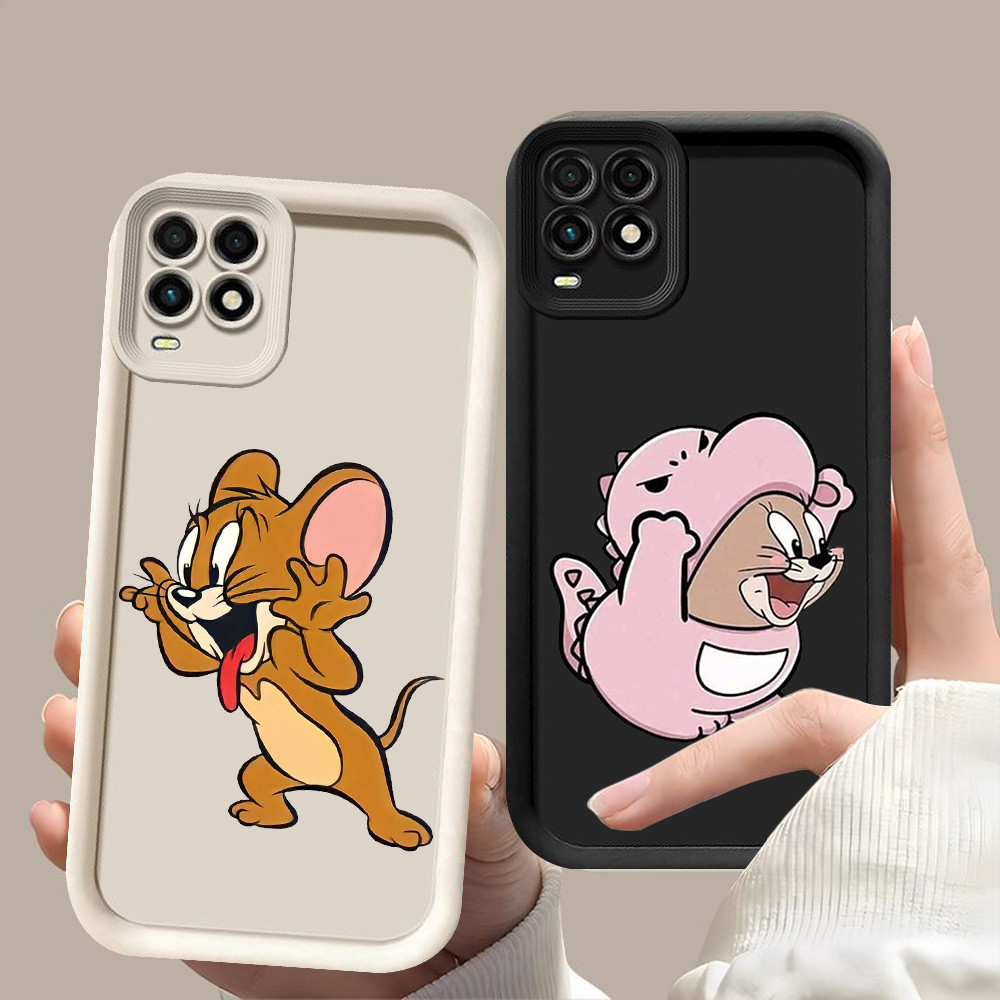 D-69 Couple Case Hitam Putih Casing untuk OPPO A54 Realme 8 8S Pro 5G
