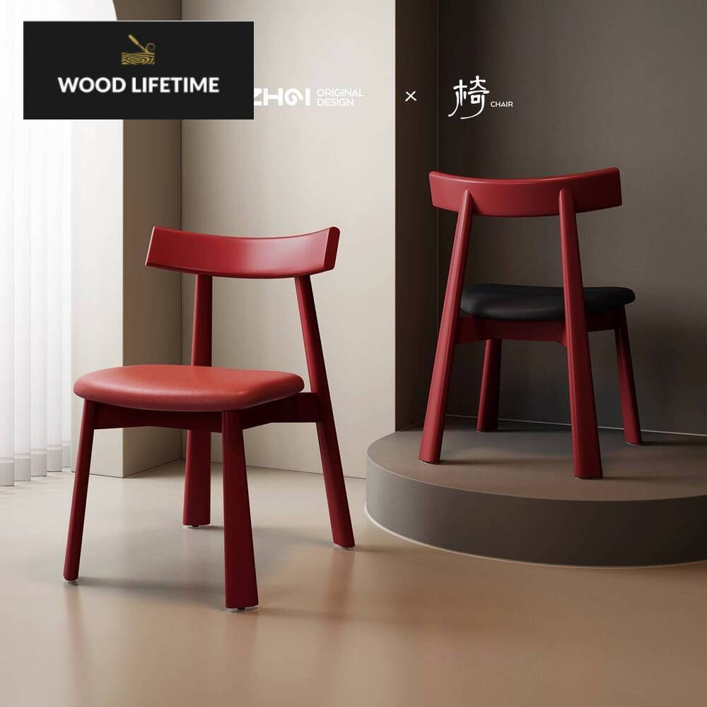 Kursi dayung desainer Italia kayu padat makan sederhana modern meja duduk santai hotel negosiasi kur