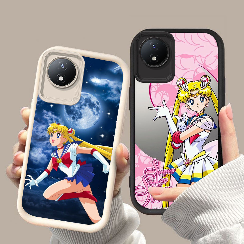 HK-35 Sailor Moon Luxury shockproof Casing untuk VIVO Y02 Y02a Y02t V30 V30E V50 Y29 Y83 Pro