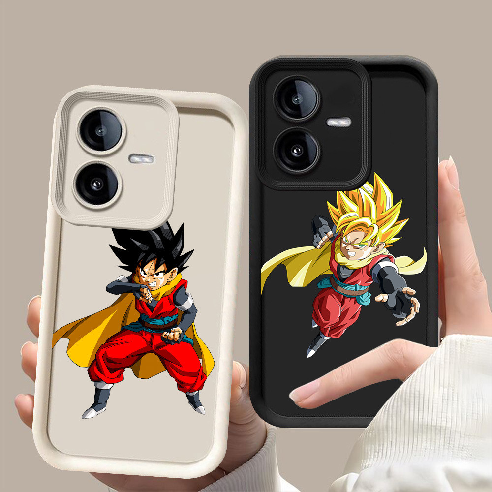 D-73 Goku Case Hitam Putih Casing untuk VIVO Y22 Y15s Y35 Y15a Y22s 5G