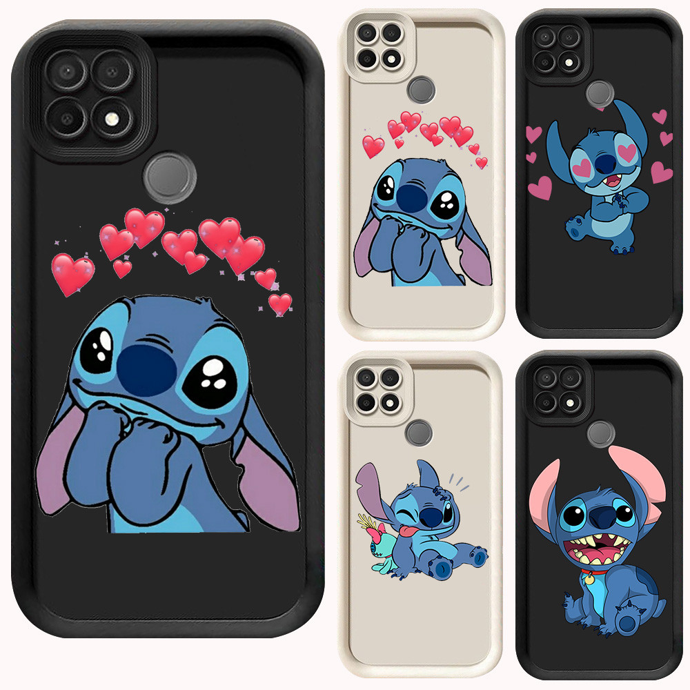 D-79 Stitch Case Hitam Putih Casing untuk Realme Narzo 30A C21Y C21 20 C25Y