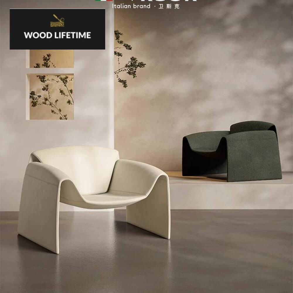 Kursi krab terkenal VRSUK  terbuat dari kulit asli, mewah modern, desainer kreatif, sofa tunggal bia