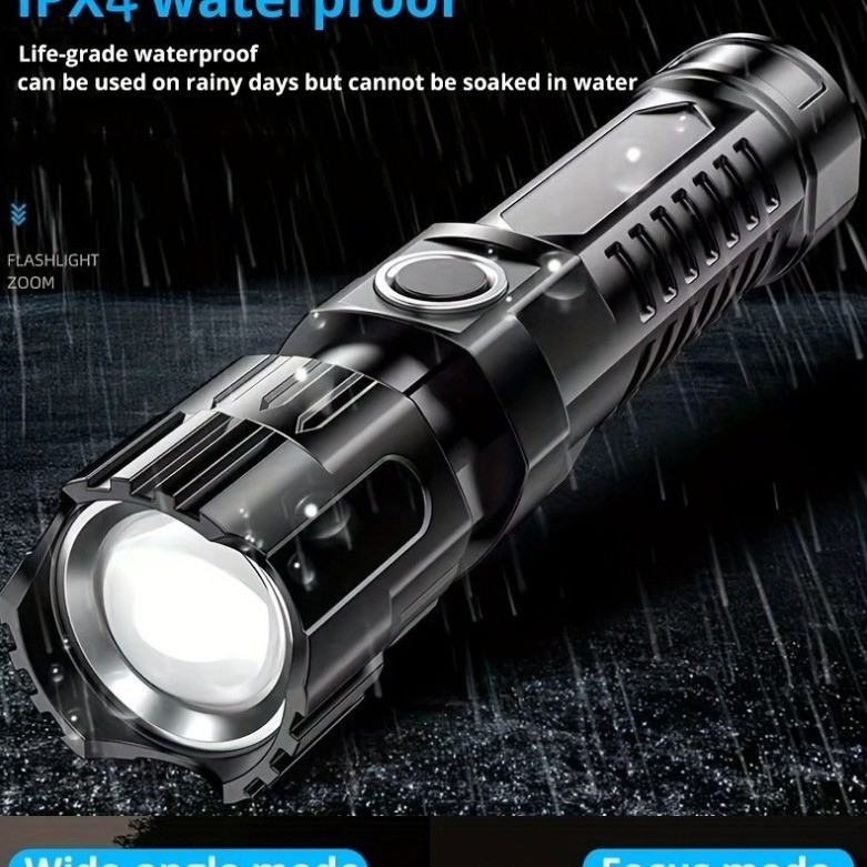Senter Flaslight Lampu Led Handle  Teleskopik Fokus Luar Kuat Kanon Besi Kecil Pelayan Tangan Cahaya