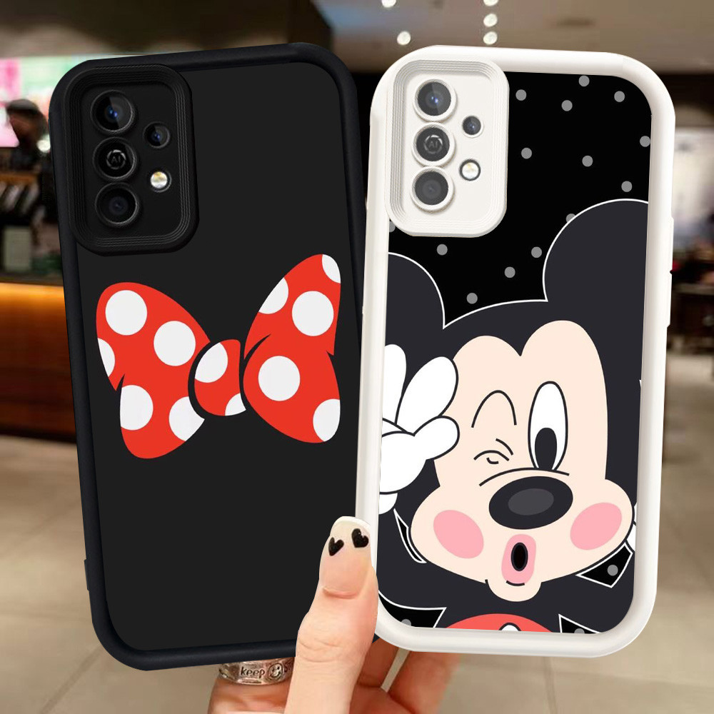 Z-18 Mickey Minnie Mouse Putih Hitam Casing untuk Samsung Galaxy A52 A73 A53 A52S A72 S25 Ultra A36 