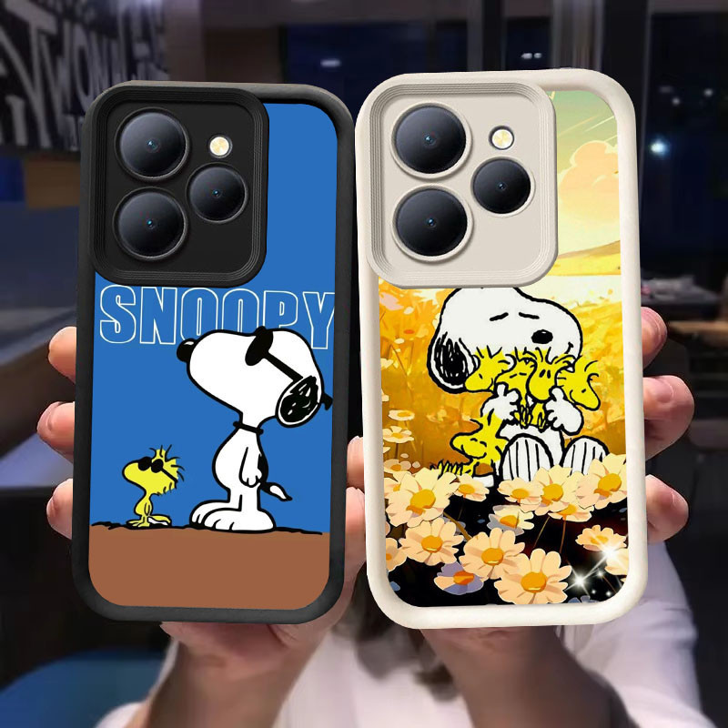 O-6 Woodstock Casing untuk Tecno ITEL A70 POP Spark 8 Pova 6 GO 2024 20 Pro 5G Hitam dan Putih