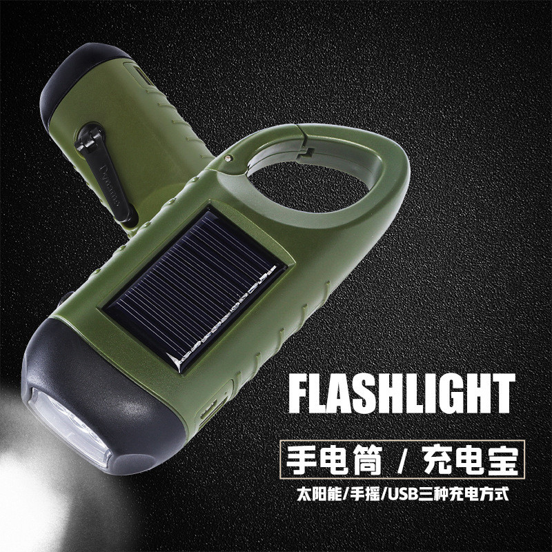Senter Flaslight Lampu Led Handle  Tangan matahari GOOFY cranked, portable penyelamatan darurat, ban