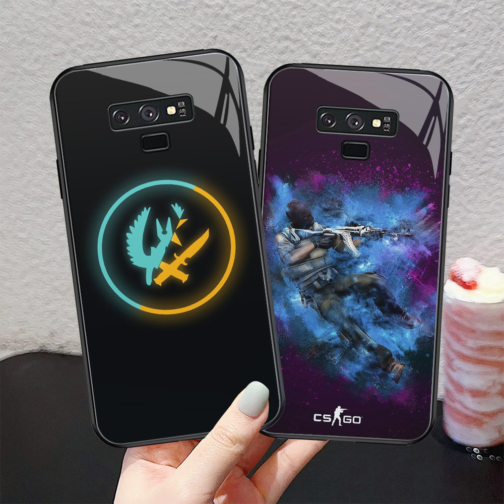R-89 CSGO Kaca Casing untuk Samsung Galaxy Note 9 S8 J7 J6 J4 Core Plus Prime Pro