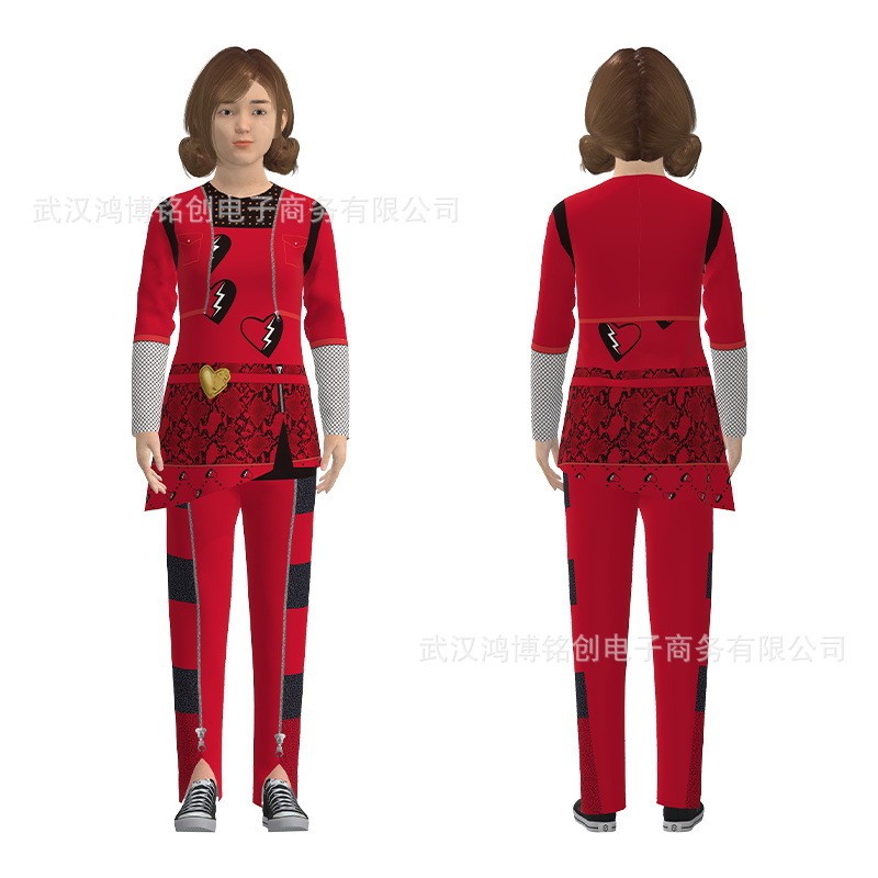 Halloween Cosplay Descendants 4 kartun DescendantsCOS Little Red Rise Lycra bodysuit set  Import