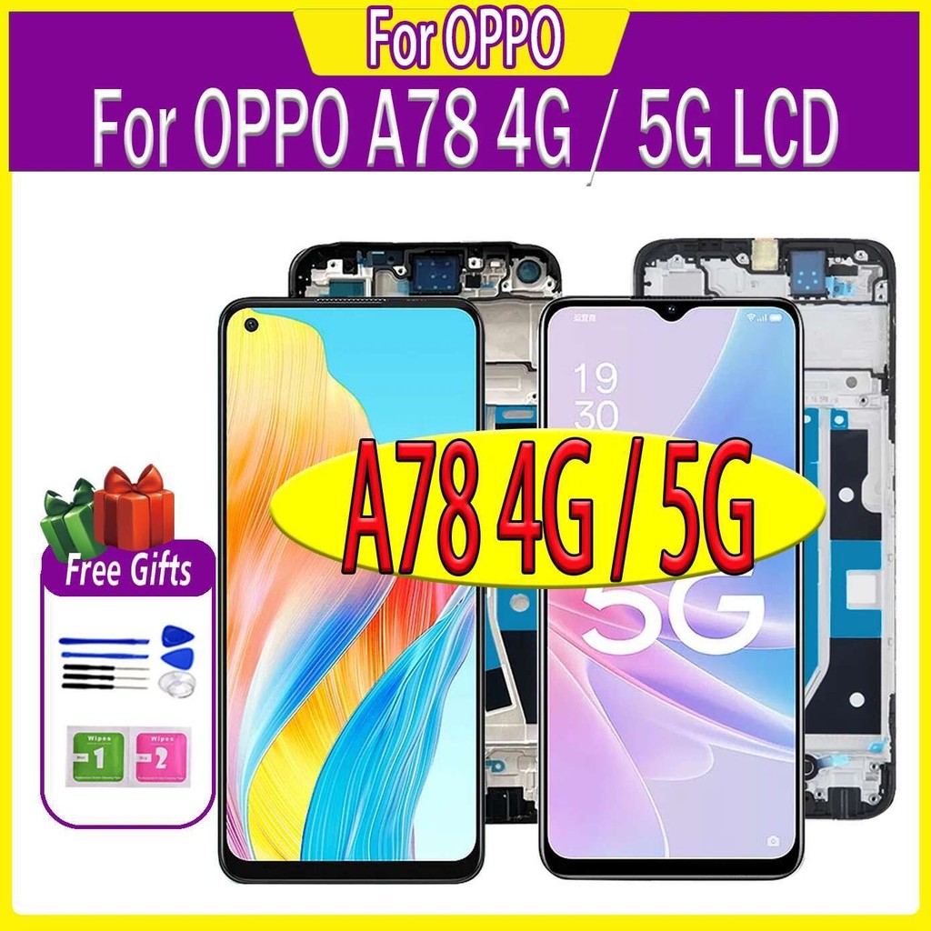 Tinggi Kualitas AMOLED 4G C2565 Untuk Oppo 5G C2483 C2495 LCD A78 Layar Sentuh Panel