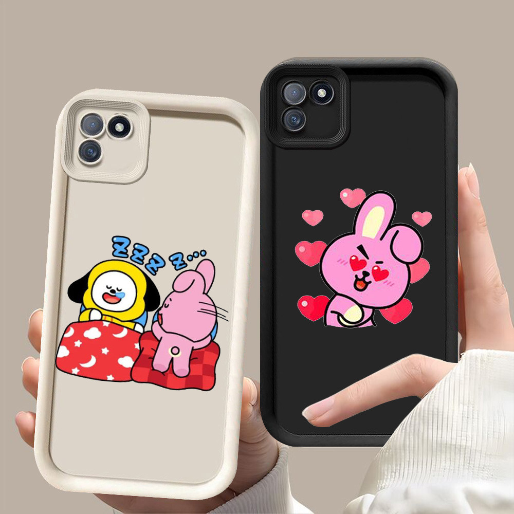 D-59 BT21 Cooky Case Hitam Putih Casing untuk Realme C11 2021 C20 C20A