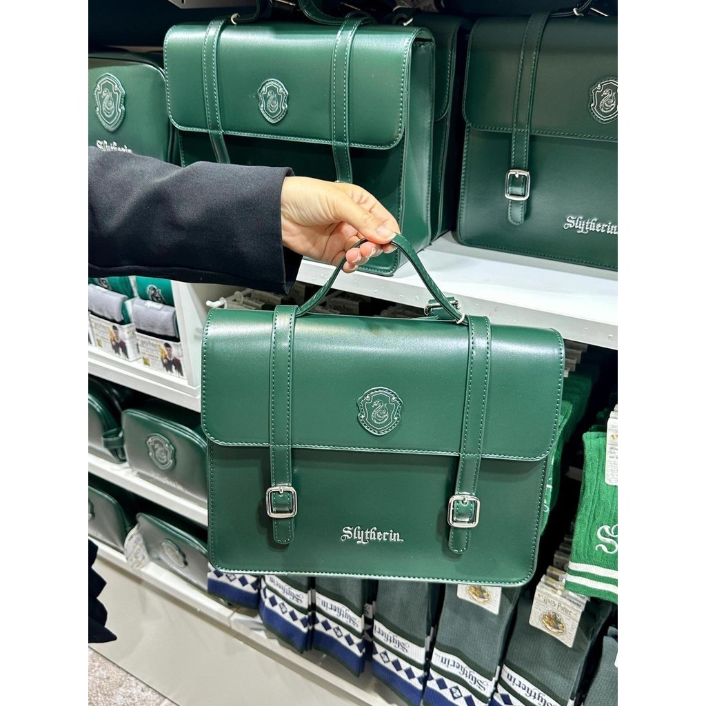 Ransel Sekolah Sihir Hogwarts merek bersama Harry Potter, tas selempang satu bahu, tas kurir, gaya b