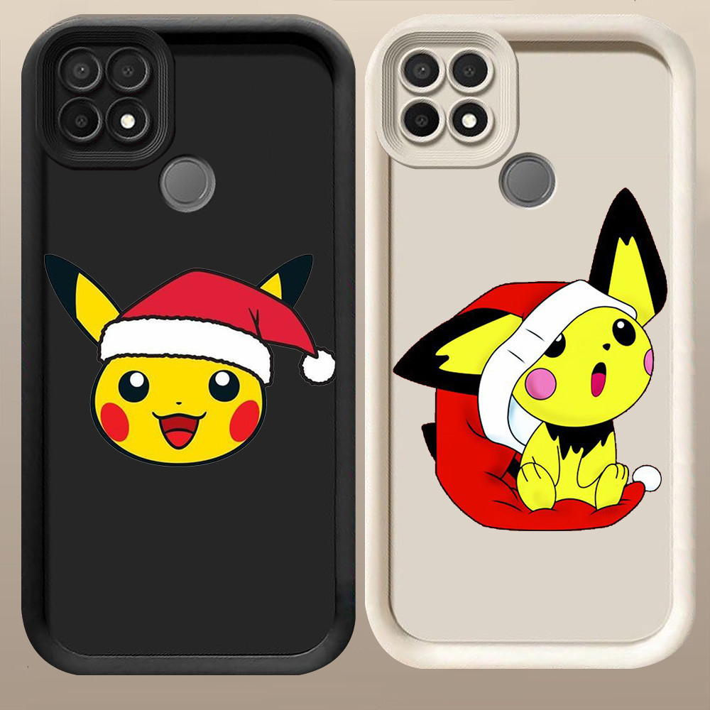 D-17 Christmas Pokemon Case Casing untuk OPPO A15 A35 A15s Realme C15 C25S C25 C12