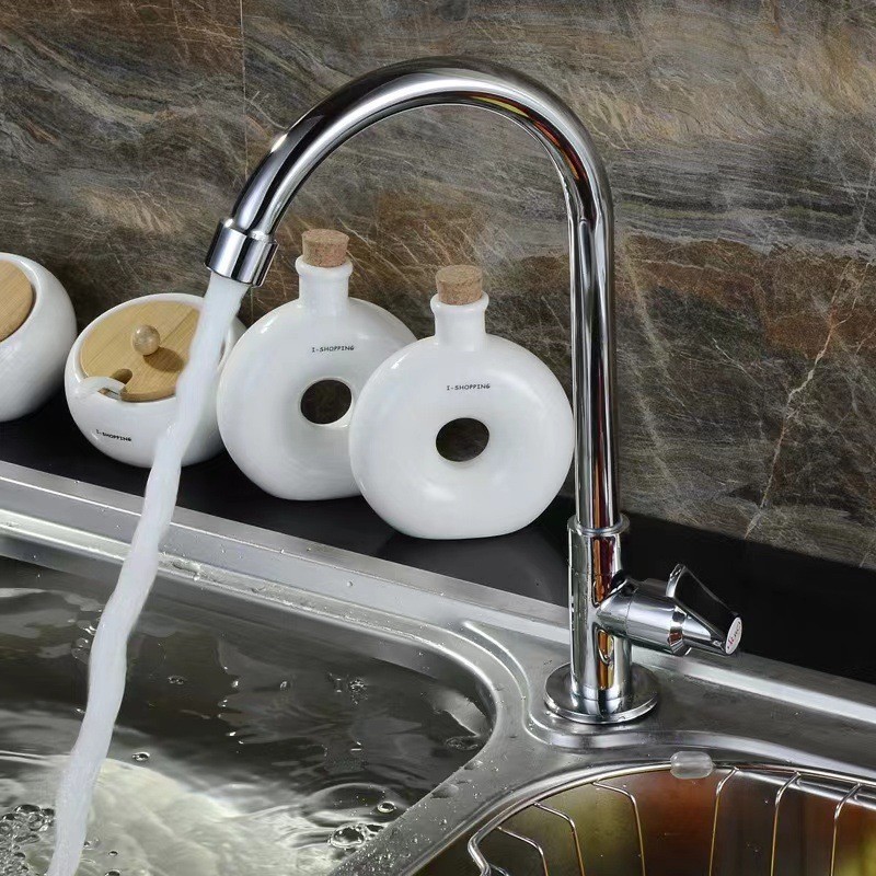 Kran Keran Air Wastafel Faucet Water Taps Dapur Kitchen Cuci Piring Cuci Sayuran Sink  Berputar univ