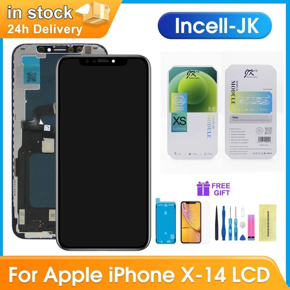 Layar LCD Incell 11 12 13 14 Pro Perakitan Layar Sentuh Digital Pengganti untuk iPhone X XS