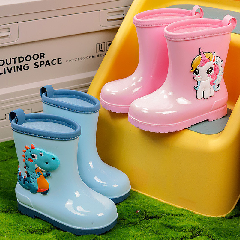 Rain Boots Anak  Sepatu berusia 3-6 tahun, penutup air bayi taman anak, hujan anti slip untuk anak-a