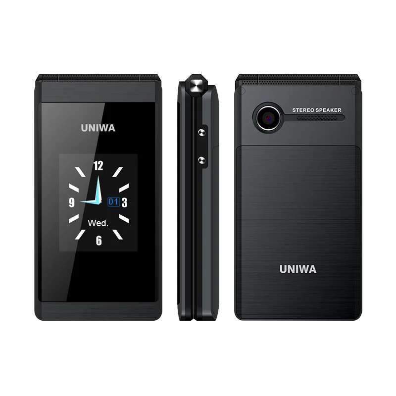 UNIWA X28 Ponsel Lipat GSM Layar Sentuh 2.8" Telepon Seluler Tombol Besar untuk Lansia 2 .8"