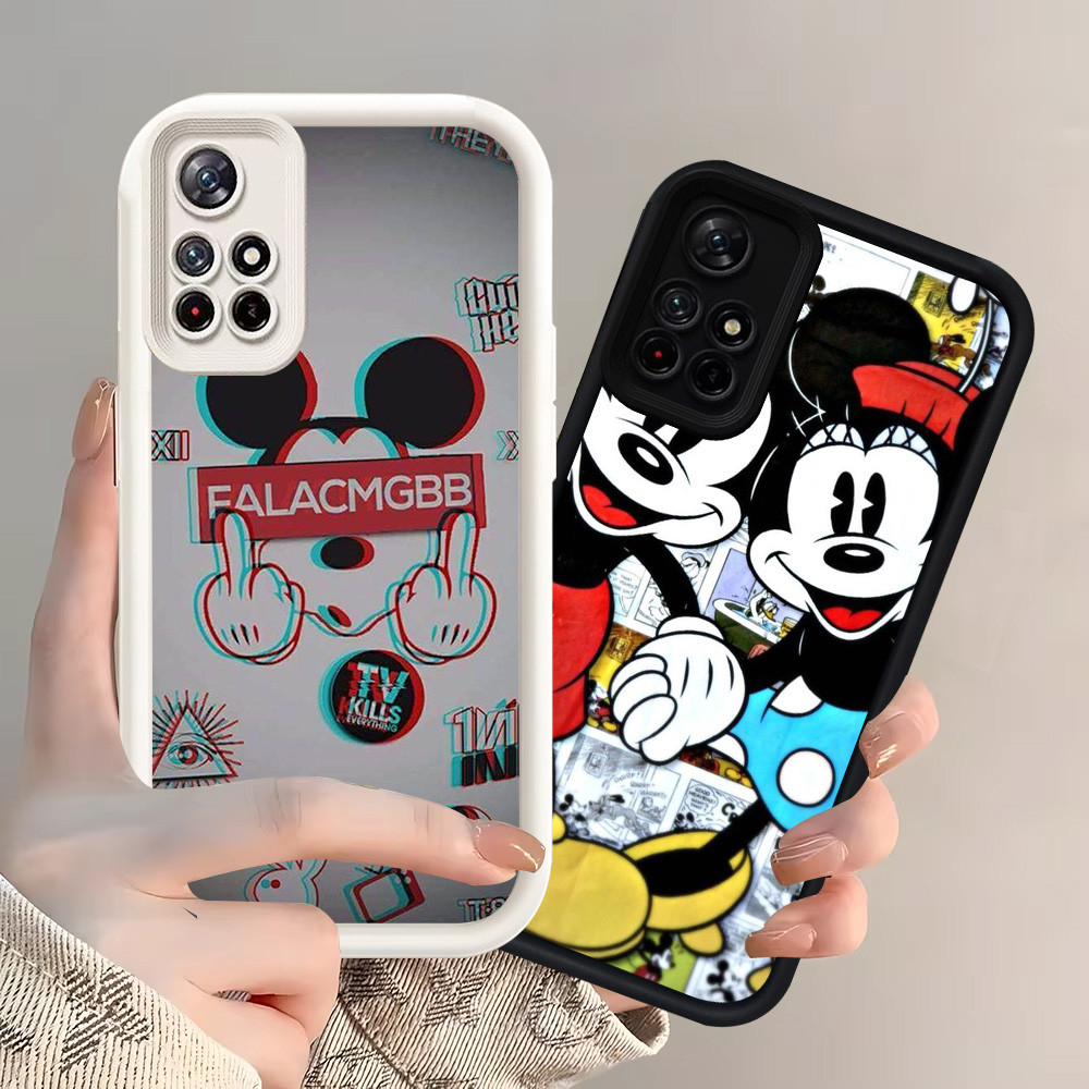 Z-19 Mickey Mouse Putih Hitam Casing untuk Xiaomi Redmi Note 11 SE 11S 11T Pro 5G Case