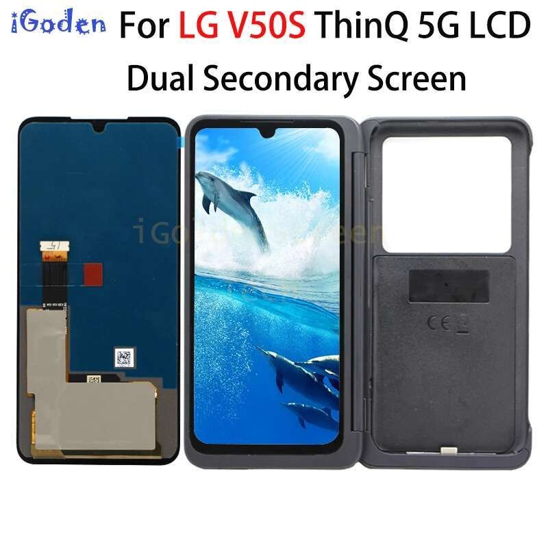 Penggantian Layar untuk V50S ThinQ 5G Untuk LG G8X LCD Dua Layar dengan Koneor Digitizer
