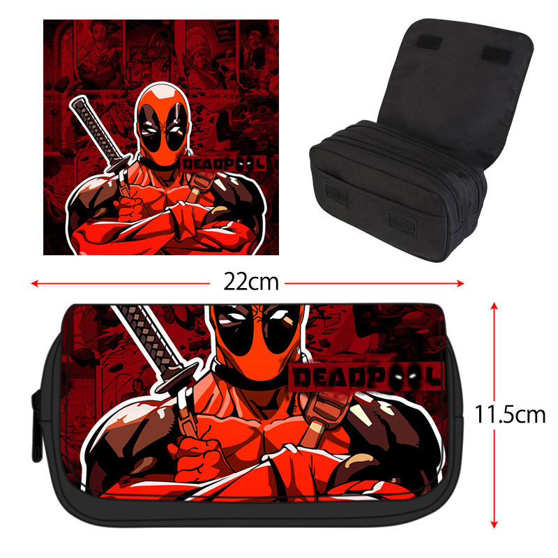 

Tempat Pensil Marvel Deadpool Pencil Kasus Dua Lapisan Pribadisasi Untuk Siswa Sekolah Dasar Menengah, Kantong Penyimpanan Pensil Import