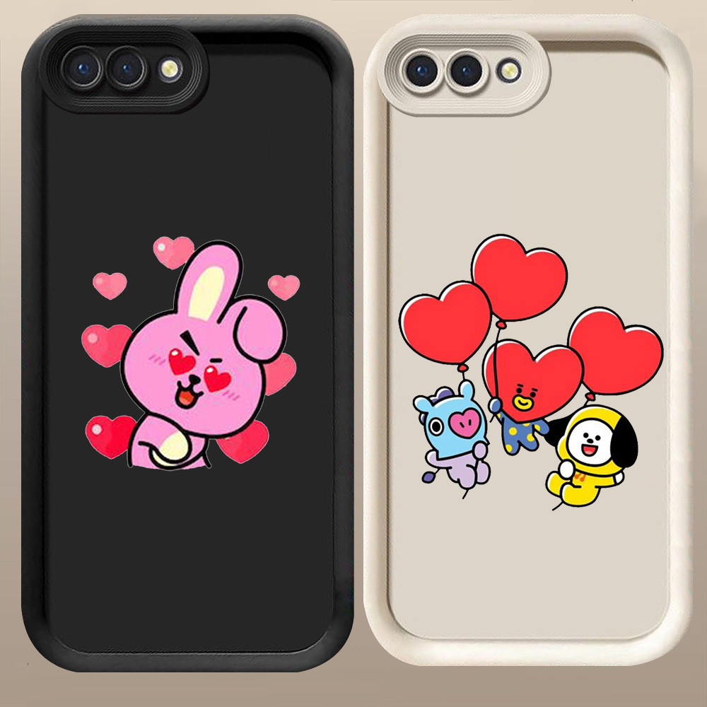 D-59 BT21 Cooky Case Hitam Putih Casing untuk OPPO A5 A3S Realme C2s C2 A12E A1K
