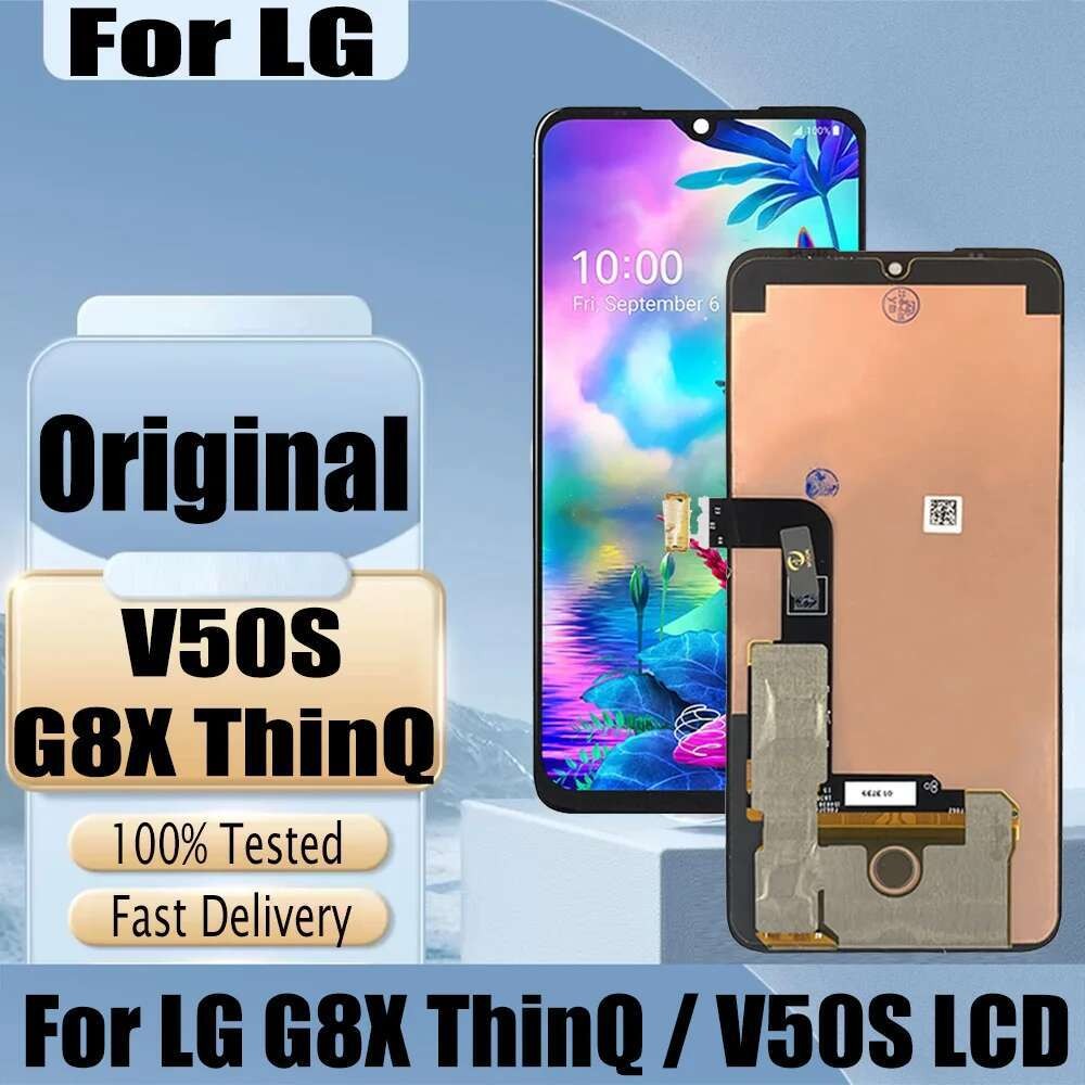 G8X Original ThinQ Layar Sentuh Digitizer Perakitan Display Untuk LG V50S Pengganti LCD Dengan Bing
