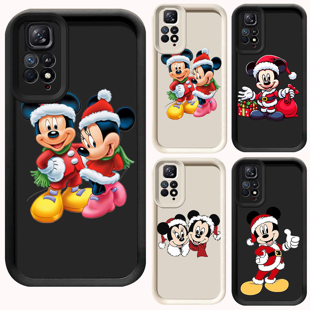D-24 Christmas Mickey Case Casing untuk Xiaomi Redmi Note 11S 11 11T SE Pro 5G