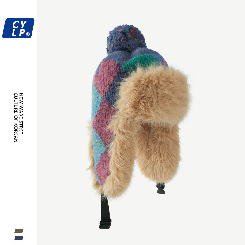 Topi Musim Dingin  Gaya etnis bal berkaitan diperiksa Lei Feng untuk ski musim dingin wanita dengan 