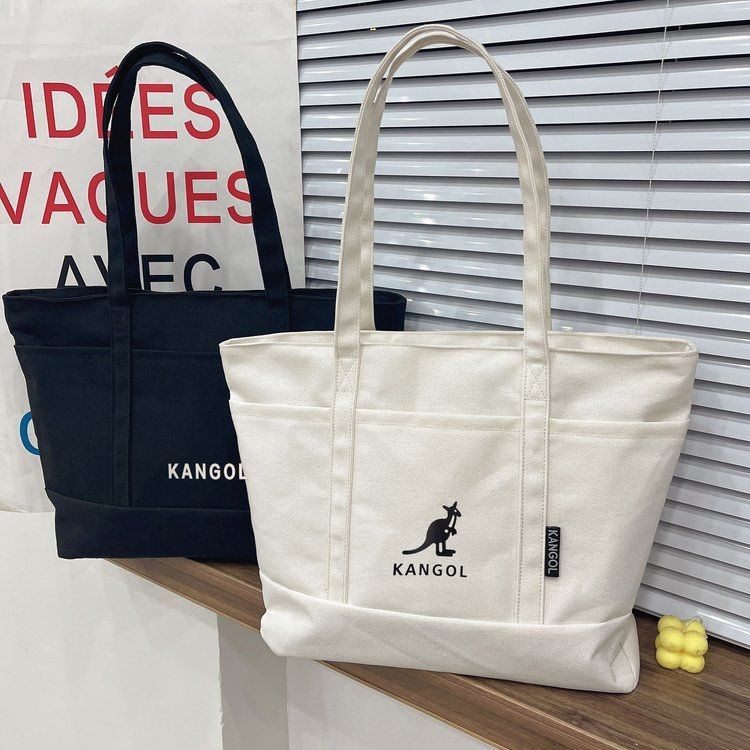 KANGOL's New Zipper Tote Bag, Popular Model For Women With Large Capacity For Class And Commuting, V