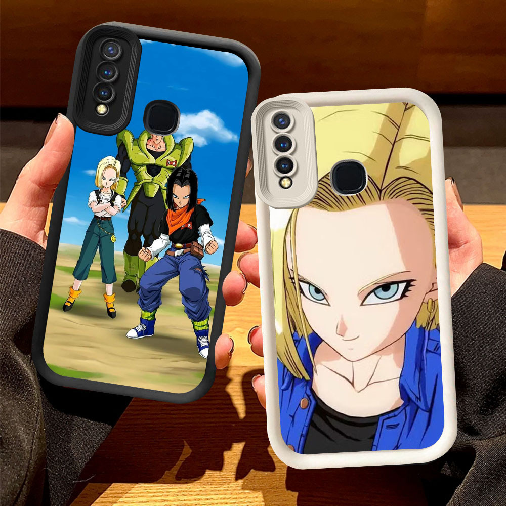 O-51 Dragon Ball Android Casing untuk VIVO Z1 V9 Y12 Y17 Y19 Y15 Y50 Y30 Pro Hitam dan Putih