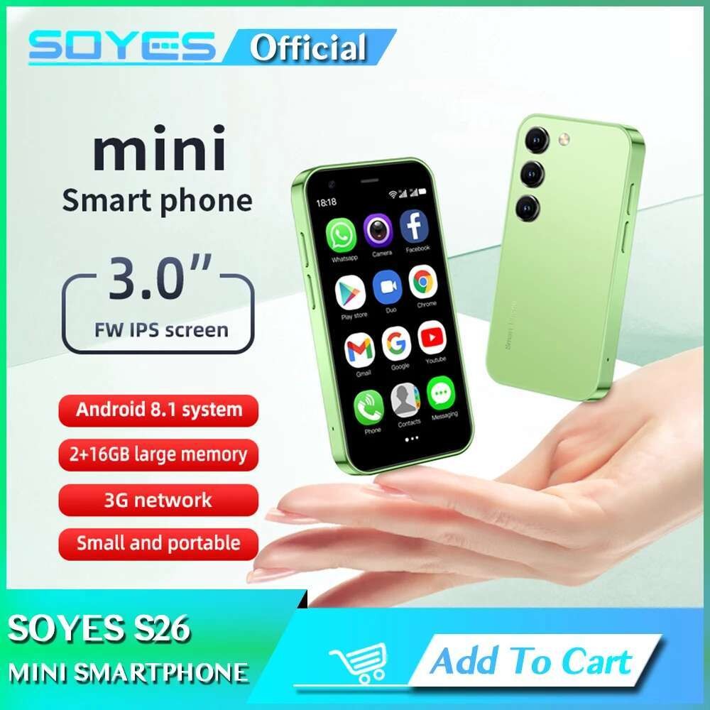 SOYES S26 Smartphone Ultra-tipis 2GB RAM 16GB ROM Android8.1 Dual SIM Standby 1000mAh Jaringan 3G