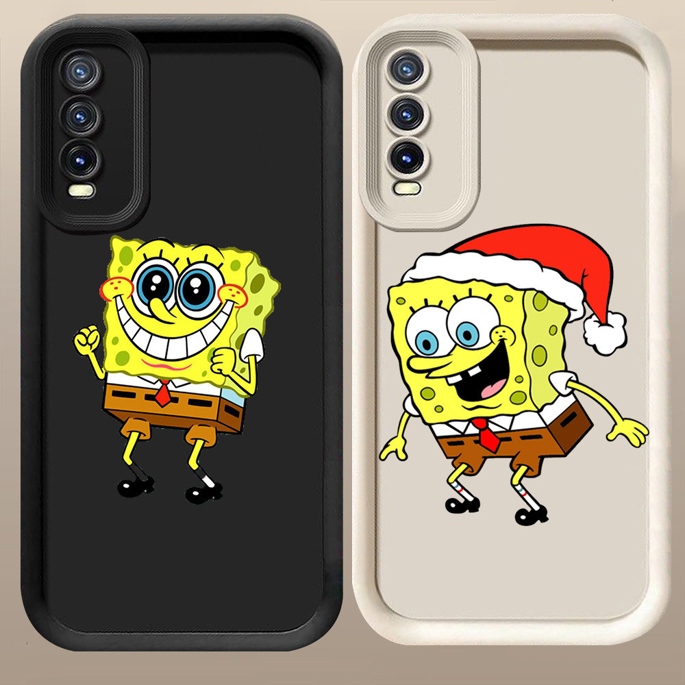 D-83 Spongebob Case Hitam Putih Casing untuk VIVO Y12s Y20i Y11s Y20 Y20s S1 Pro