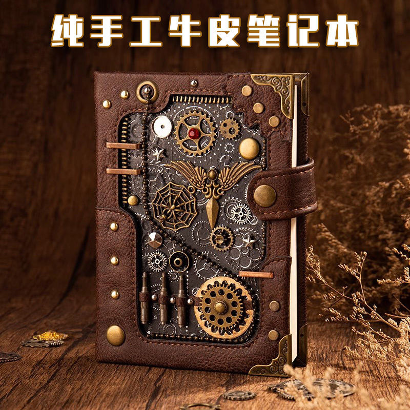 

PR Buku Catatan Steampunk Buku Besar Buatan Tangan Retro Gaya Abad Pertengahan Asli Set Kata Sandi Selebriti Internet