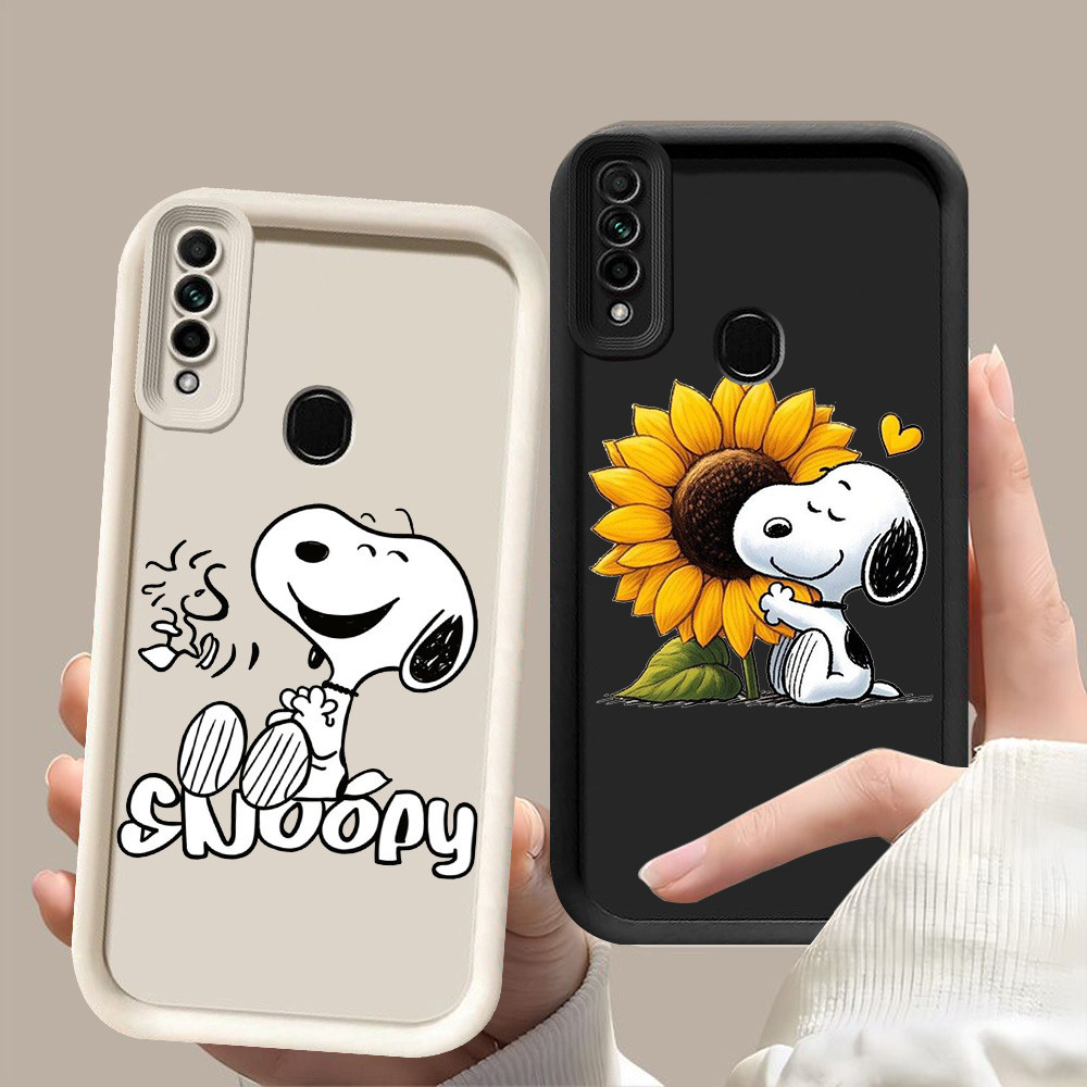 D-14 Snoopy Case Hitam Putih Casing untuk OPPO Reno A31 F15 A91 3 2020