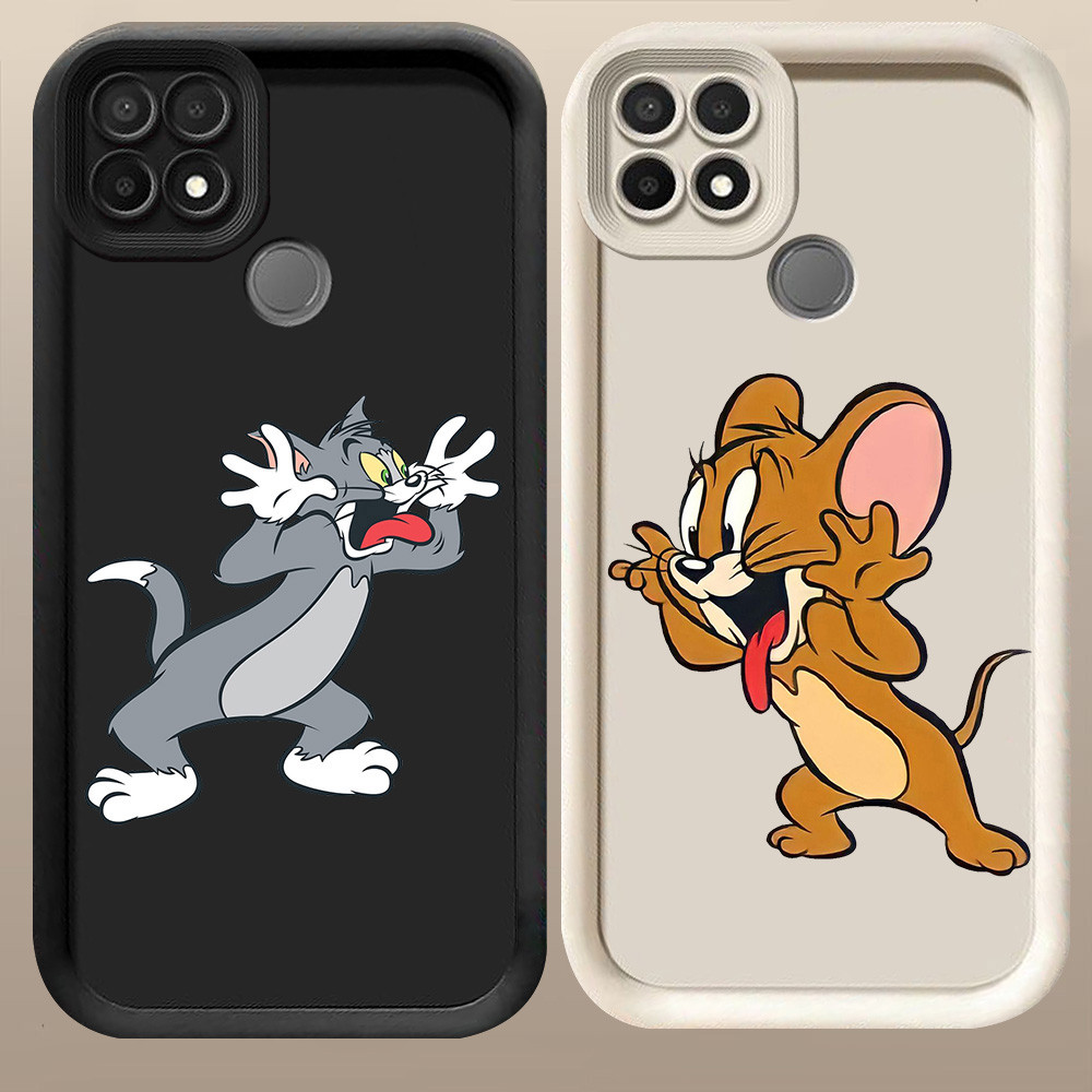 D-69 Couple Case Hitam Putih Casing untuk Realme Narzo 30A C21Y C21 20 C25Y