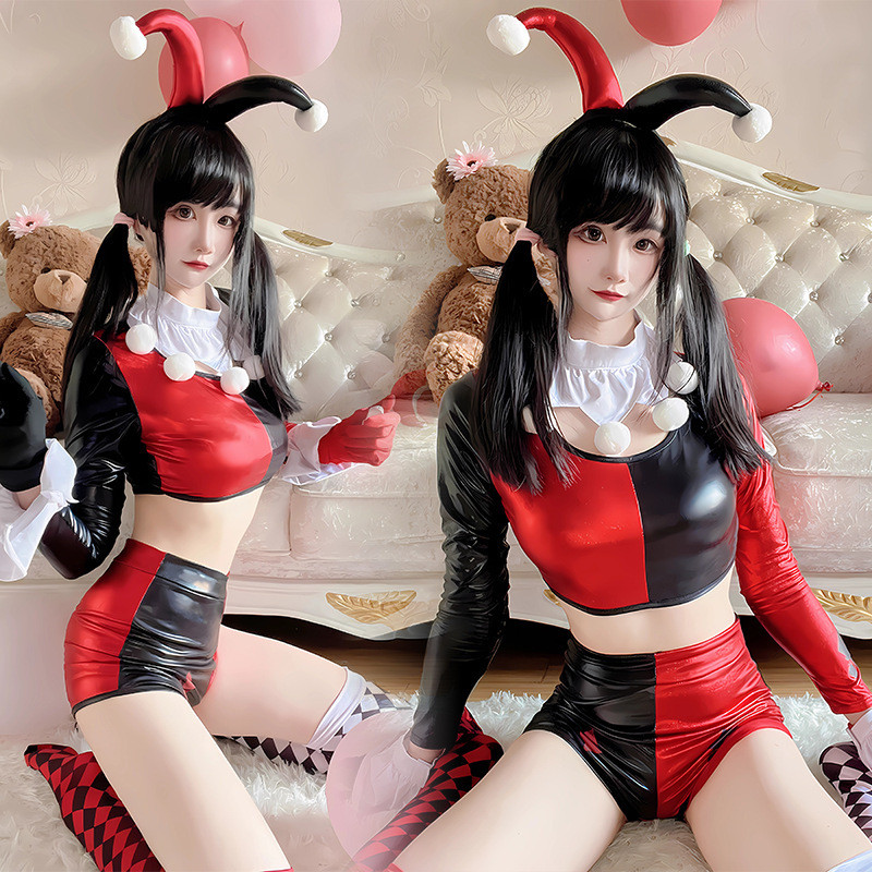 Kostum Halloween    Kostum Halloween Baru COS Sirkus Badut Lucu Anime Harry Quinn Kostum Pertunjukan