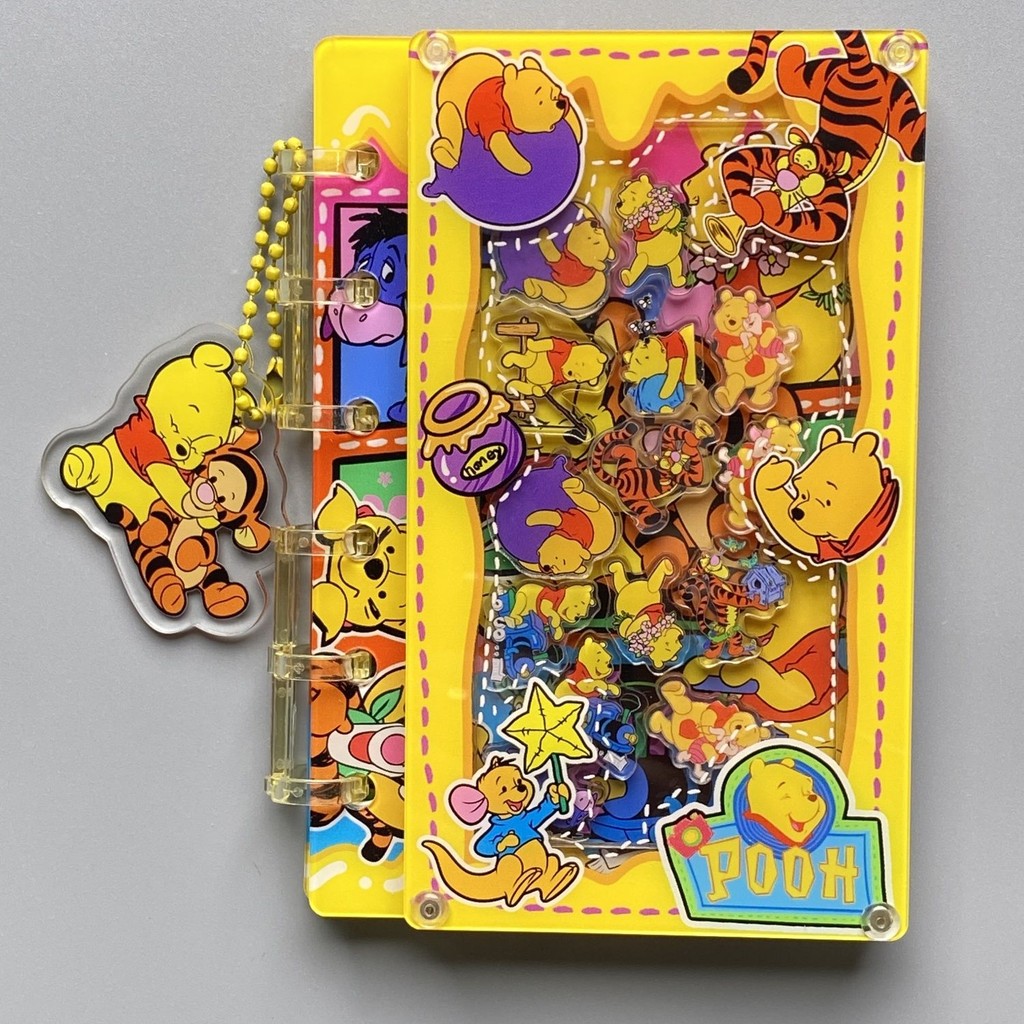 

[Buku Goyang] Buku Catatan Longgar Akrilik Winnie The Pooh Buku Catatan Siswa Populer Douyin Xiaoho