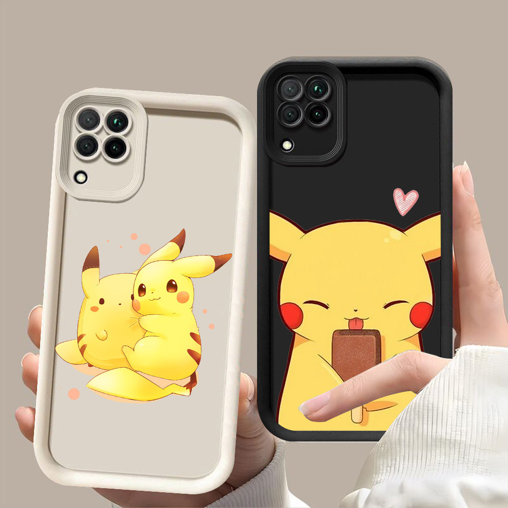 D-96 Cute Pikachu Case Casing untuk Samsung Galaxy J2 J7 A12 J4 J6 A22 Prime Plus Pro 5G