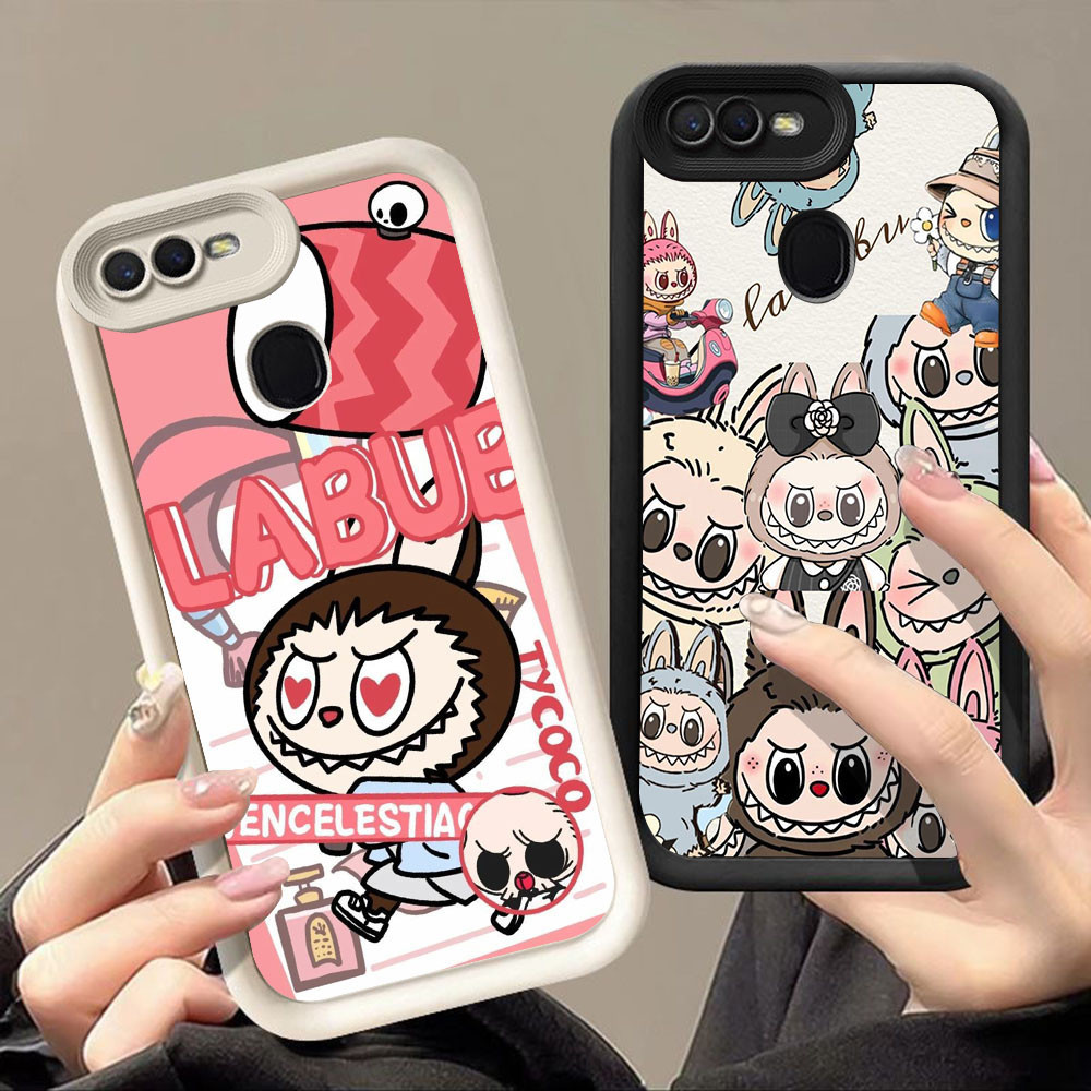 Casing untuk OPPO Realme A12 A12s F7 C2 F9 C2s A5S A5 A1K A12E A7 A3S Pro Q-12 Labubu