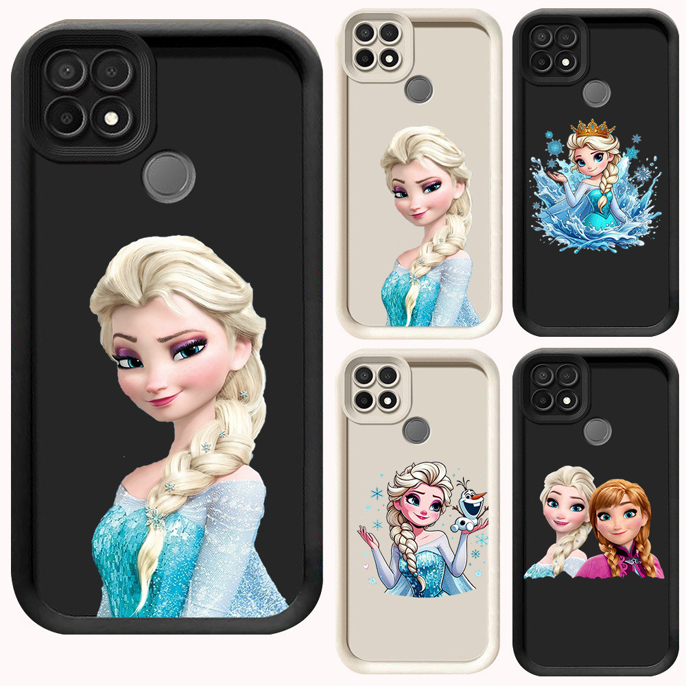 D-22 Frozen Case Hitam Putih Casing untuk Realme Narzo 30A C21Y C21 20 C25Y