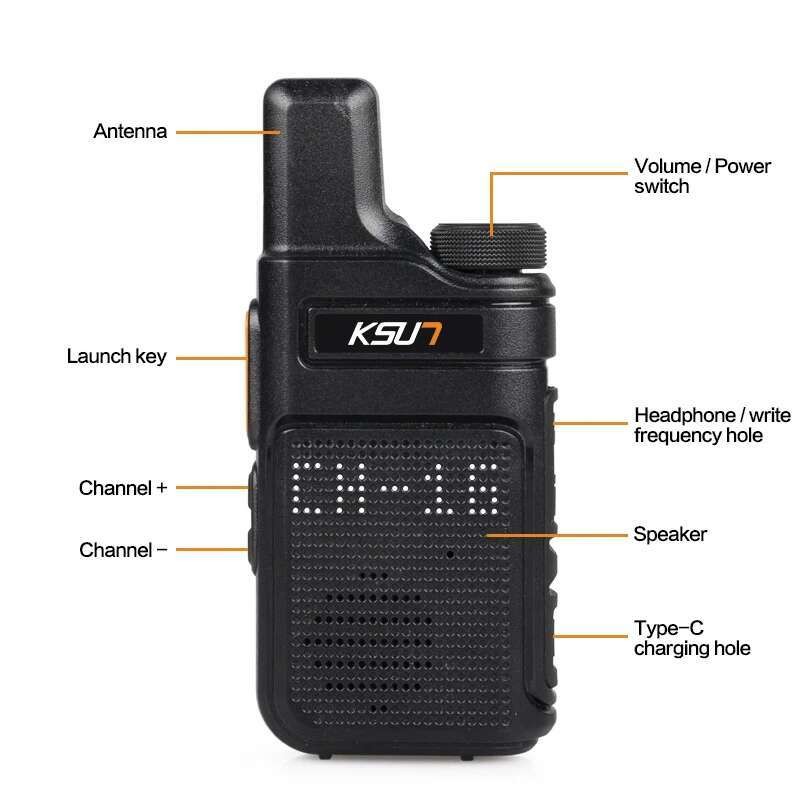 KSUN X-M6 Mini Radio Dua Arah FRS R 446 Walkie Talkie Profesional Portabel Radio Kecil Komunikasi