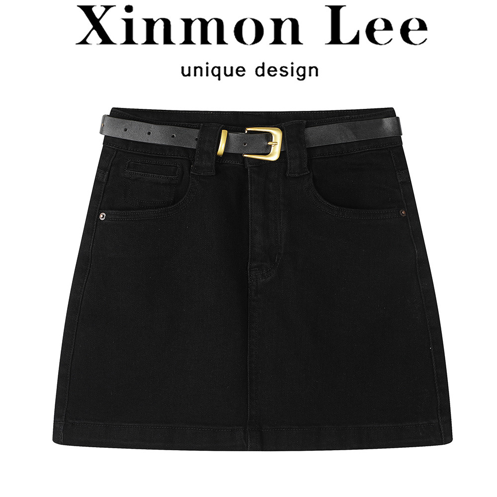 Gadis manis Xinmon Lee mengeksudasi getaran musim panas yang licin denim baru untuk wanita, dengan p