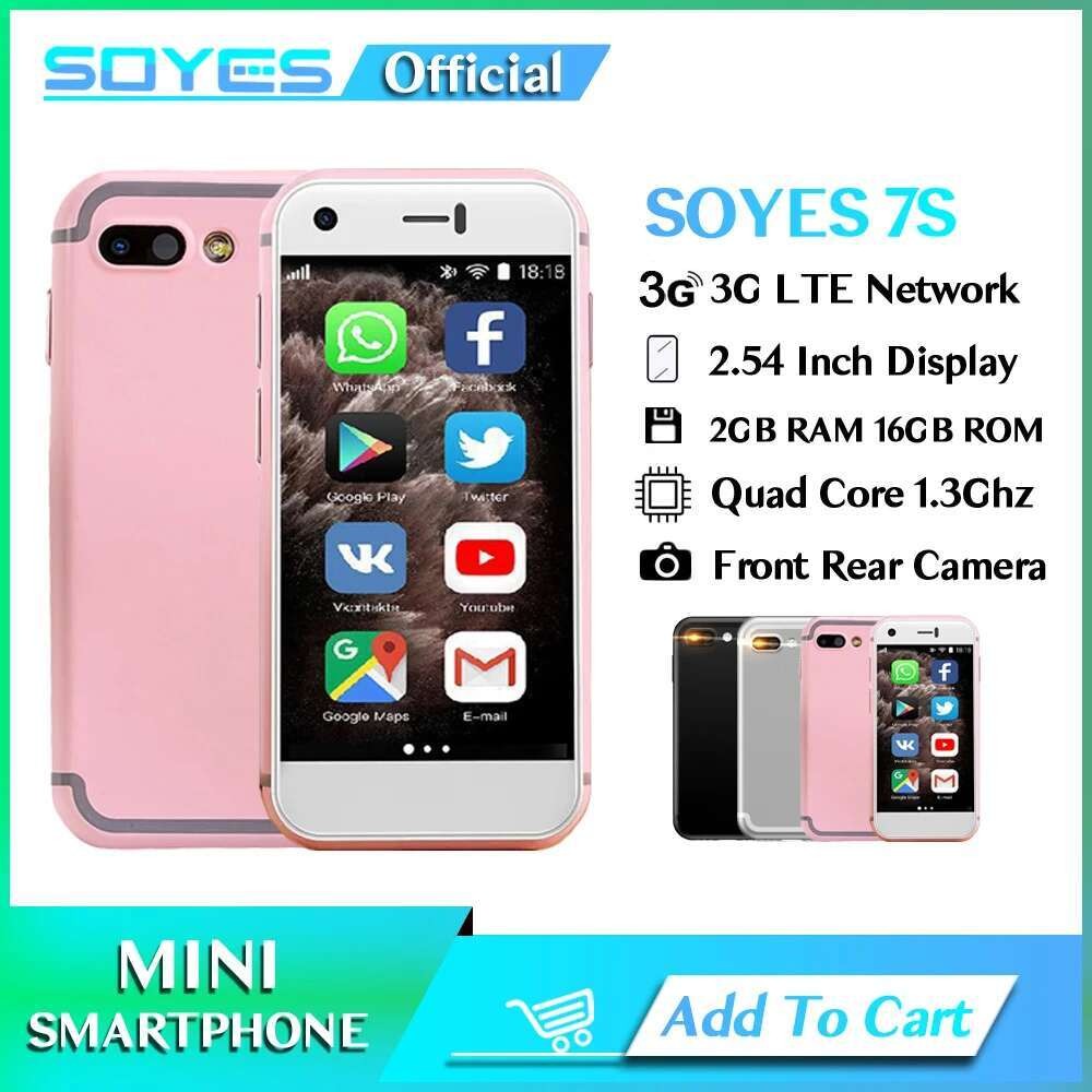 SOYES ong 7S Maliit na Backup Android Smartphone Ipakita dengan 2GB RAM 16GB ROM Mini Lucu 2.54" 2.