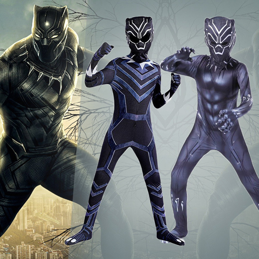Costume Halloween  T'Challa Black Panther 2 jumpsuit, Wakanda, cosplay, kostum Halloween Import