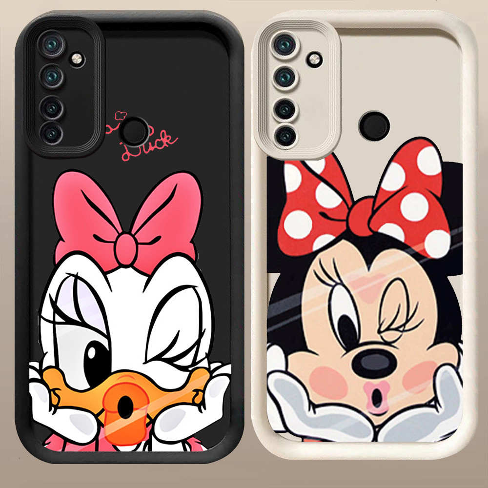 D-46 Mickey Case Hitam Putih Casing untuk Realme Narzo C3 6i 5s 10 10A 20A 5 5i