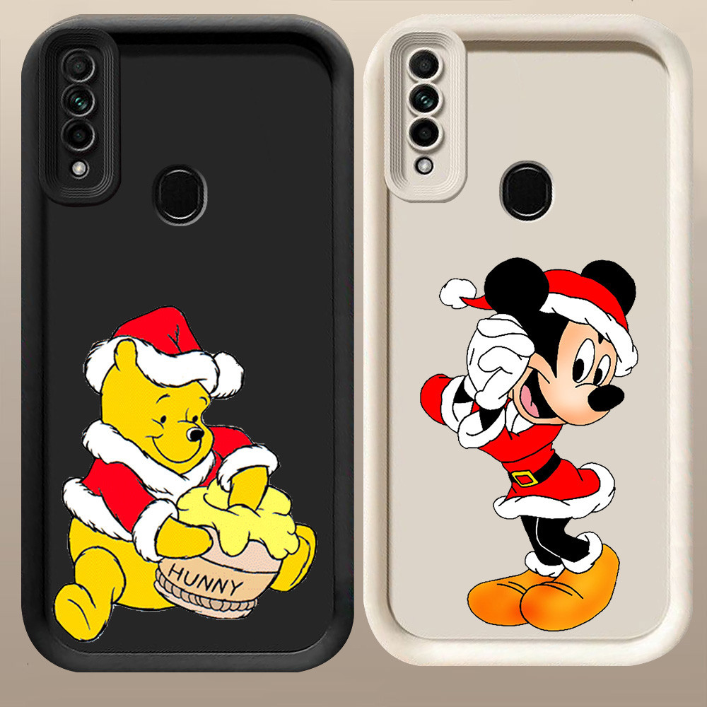 D-65 Christmas Case Hitam Putih Casing untuk OPPO Reno A31 F15 A91 3 2020