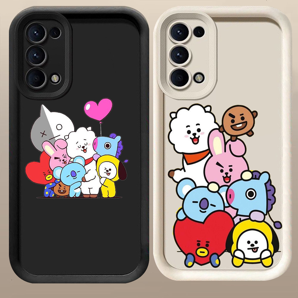 D-48 BT21 Case Hitam Putih Casing untuk Samsung Galaxy A31 S20 S21 FE A51 A71