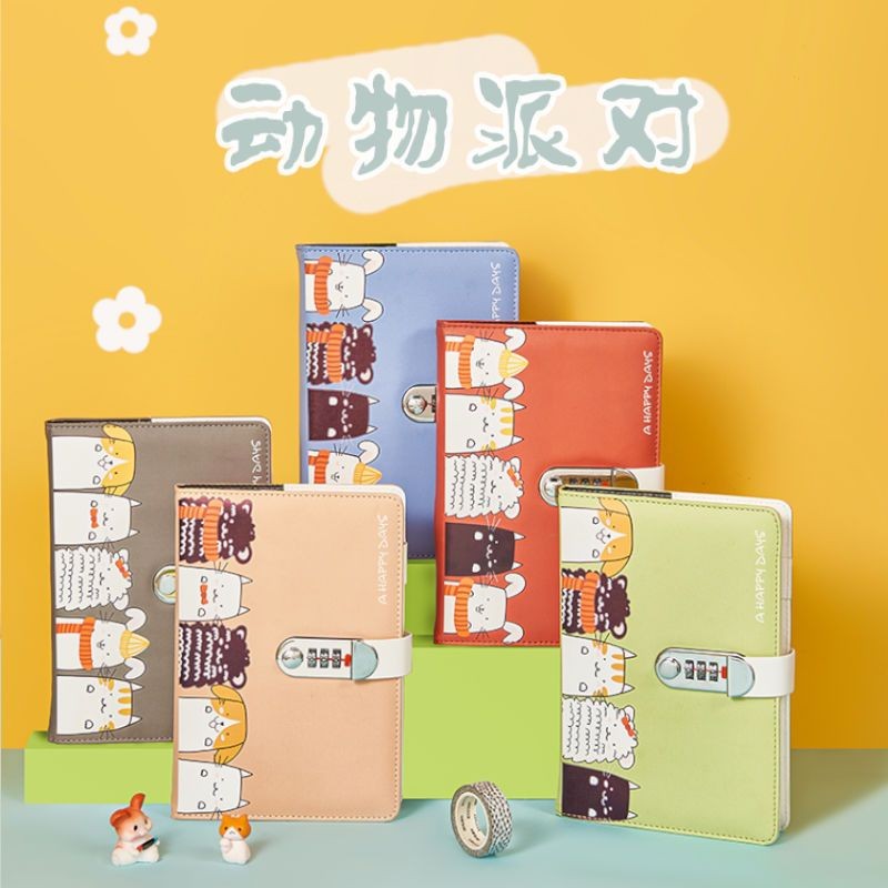 

Buku Kata Sandi Siswa Buku Catatan Anak-anak dengan Buku Harian Kunci Kreatif Kartun Lucu Hadiah Si