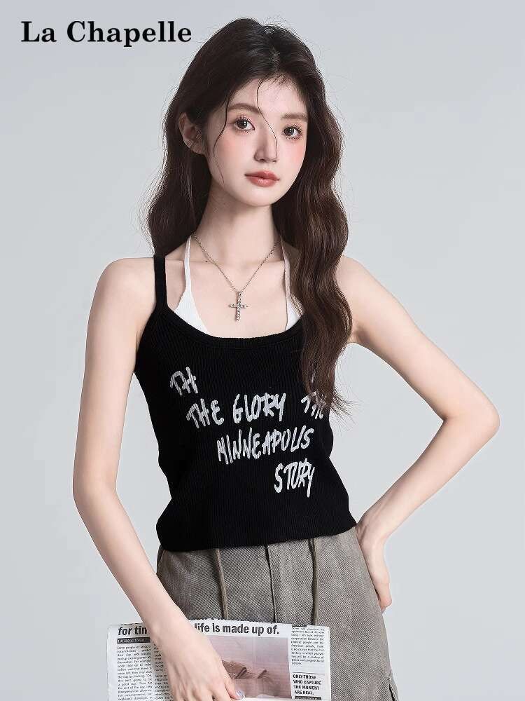 La Chapelle surat Amerika dengan bantal dada baju kamisola berkaitan untuk wanita 2025 gaya baru pal