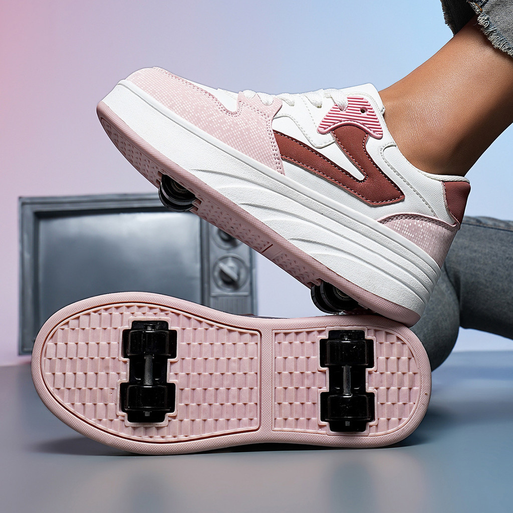 Sepatu Roda  Sepatu kanak-kanak, berjalan, untuk anak-anak berusia 6-12 tahun, deformasi empat roda 