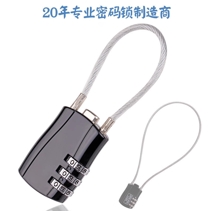 Kunci Gembok Kombinasi Anti Maling  Kunci sandi wayar, kompartemen bagasi kecil, keranjang luar, tal